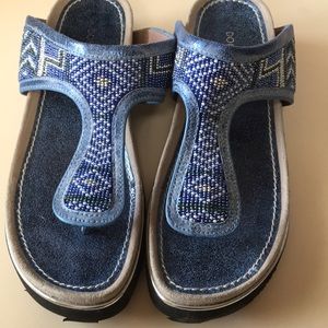 Donald J. Pliner Blue Beaded Sandals